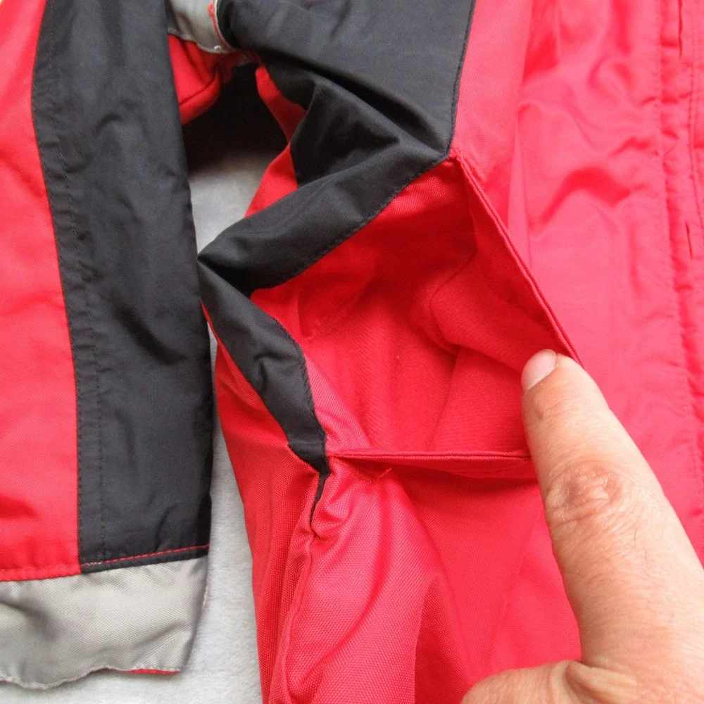 Vintage Nike Jacket Youth 6 Full Zip Red Black Reversible Hooded Full Zip Puffer